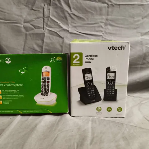 BOX OF APPROXIMATELY 20 ASSORTED ITEMS TO INCLUDE CORDLESS PHONES, ETC - COLLECTION ONLY