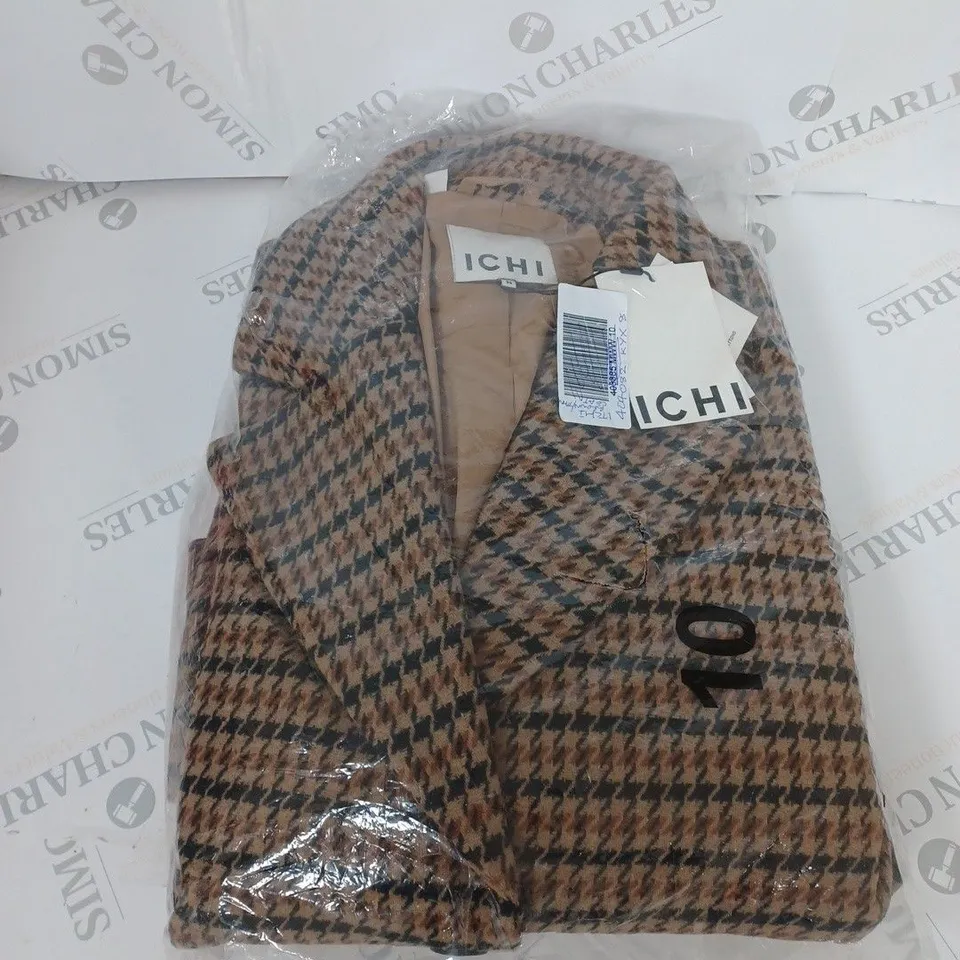 BAGGED ICHI TIGERS EYE PATTERN COAT SIZE 36