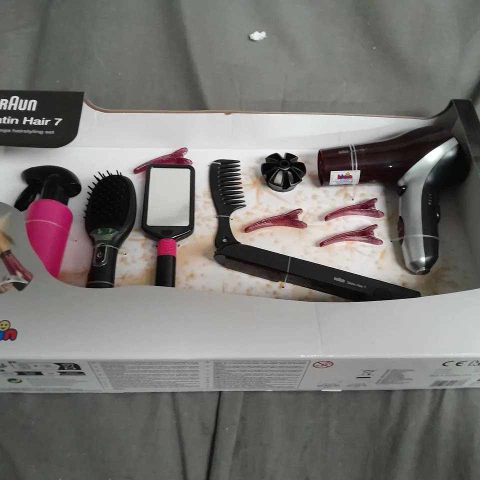 BOXED BRAUN MEGA HAIRSTYLING TOY GIFT SET RRP £34.99