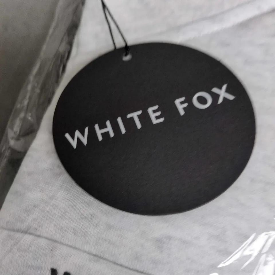 WHITE FOX BOUTIQUE GREY MARL ZIP FRONT SWEATER – WOMEN'S, SIZE S/M