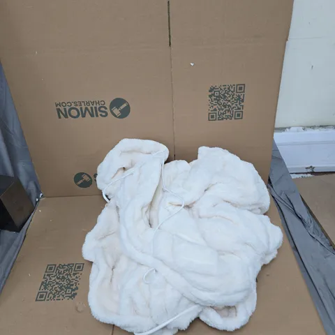 COZEE HOME LUXURY RUCHED FAUX FUR AND VELVET SOFT HEATED THROW