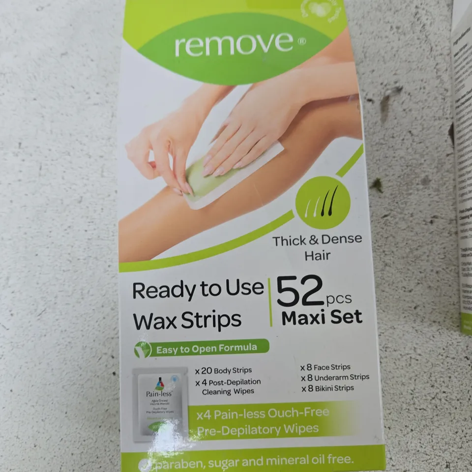 GROUP OF FIVE REMOVE READY TO USE WAX STRIPS (52 PER PACK) 12/25 EXPIRY