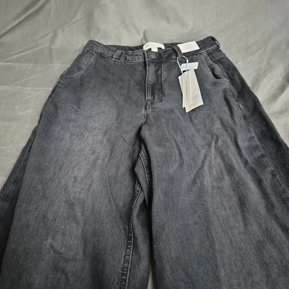 PER UNADENIM WIDE HIGH RISE DENIM JEANS - SIZE 10 REG