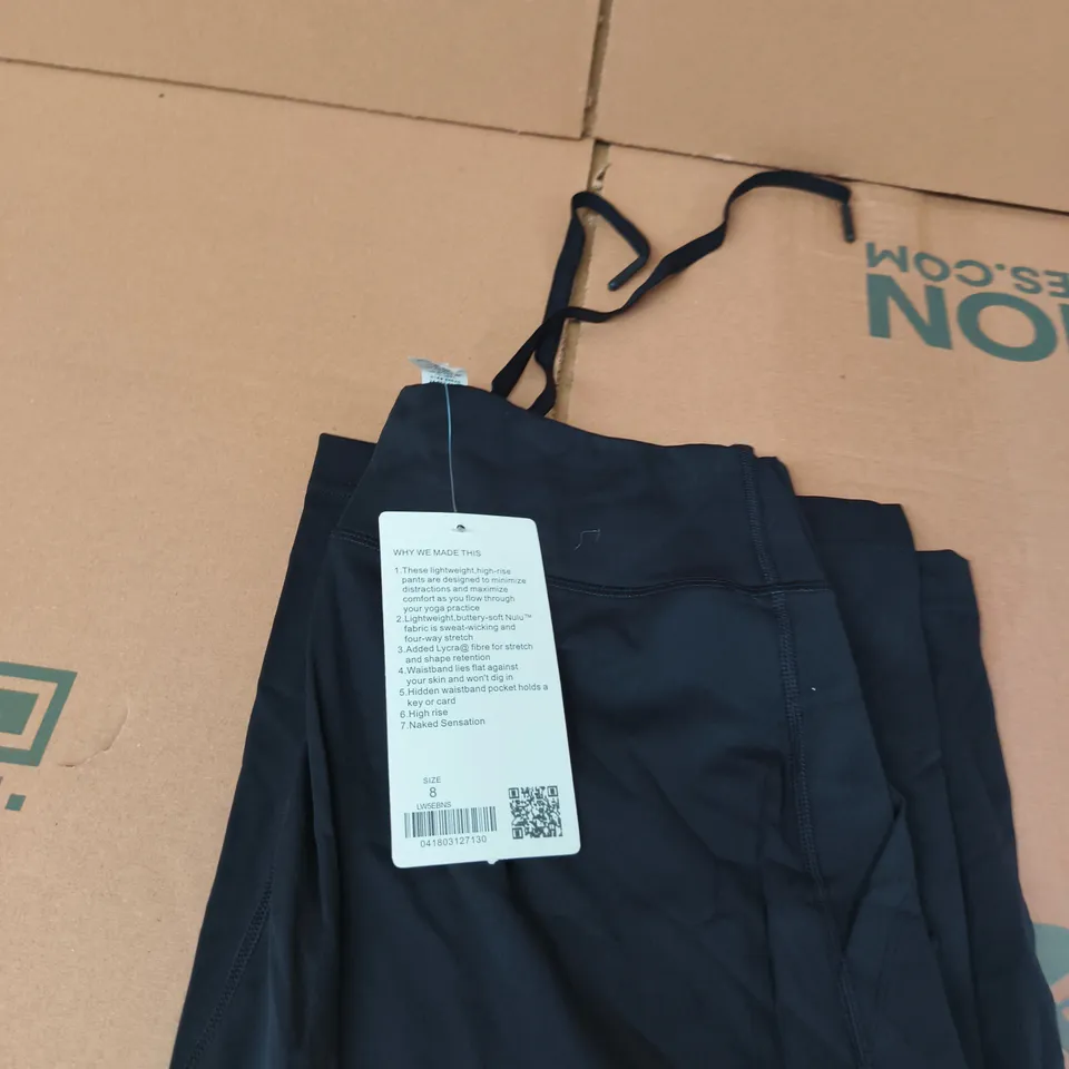LULULEMON BLACK LEGGINGS – WOMEN'S, UK 8