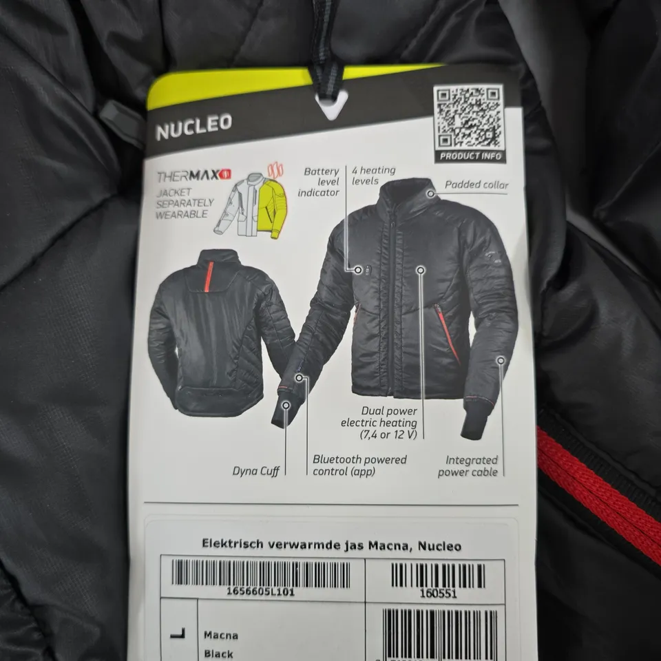 MACNA NUCLEO HEATED JACKET – BLACK, UK L