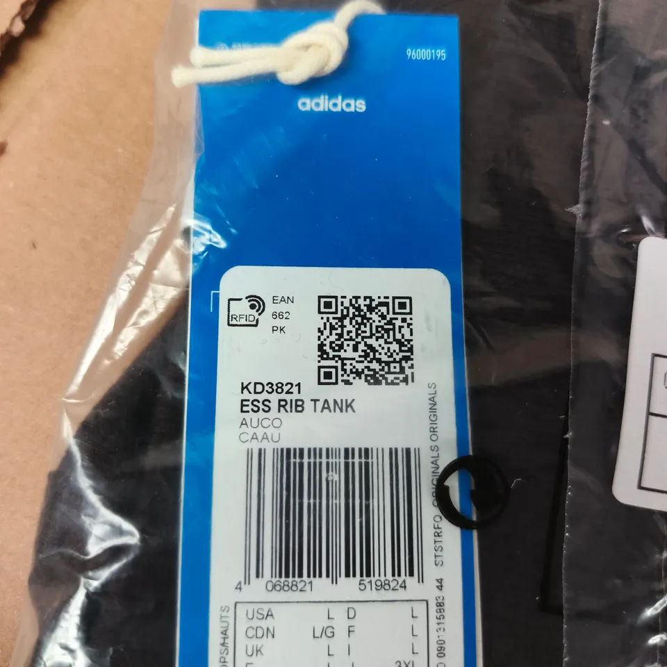 BAGGED ADIDAS RIB TANK TOP - SIZE L