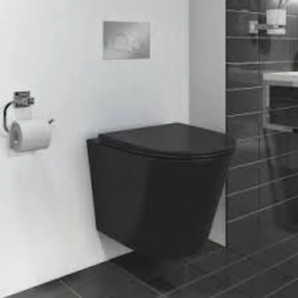 BOXED VERONA WALL HUNG TOILET MATT BLACK