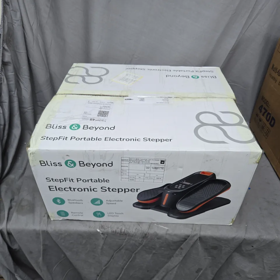 BLISS & BEYOND STEPFIT PORTABLE ELECTRONIC STEPPER – BLACK - BOXED