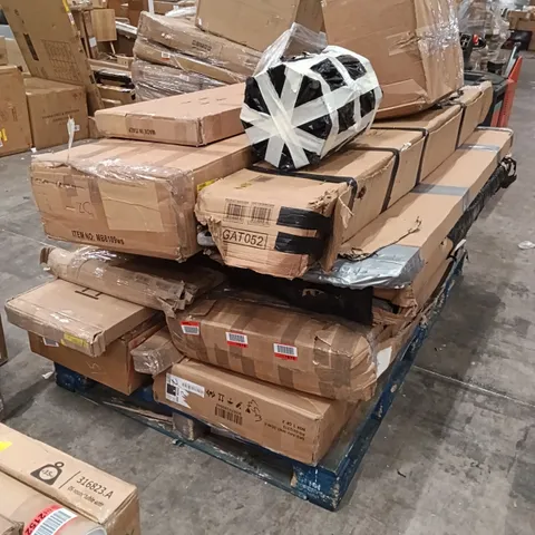 PALLET OF ASSORTED, INCOMPLETE FURNITURE PARTS AND PIECES 