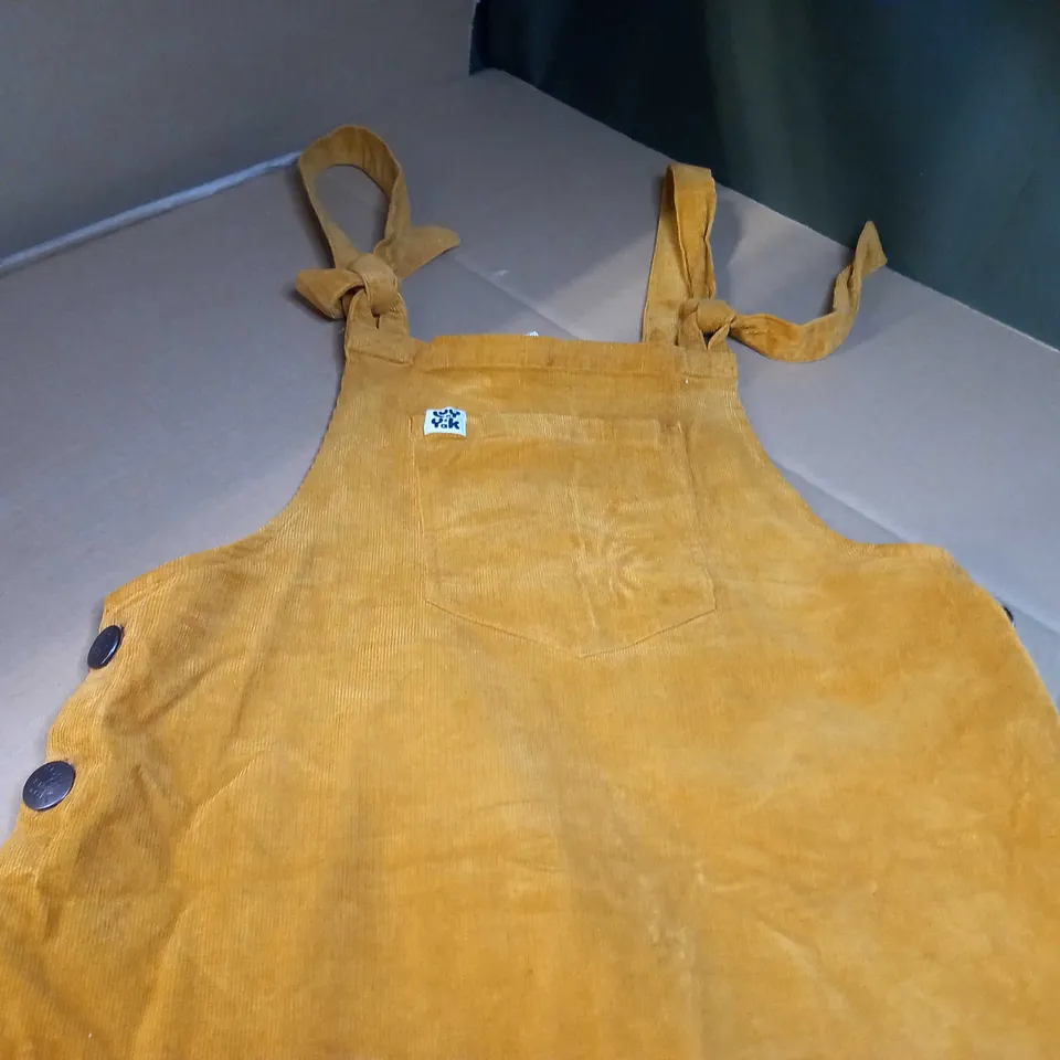 LUCY YAK MUSTARD CORD PINAFORE DRESS