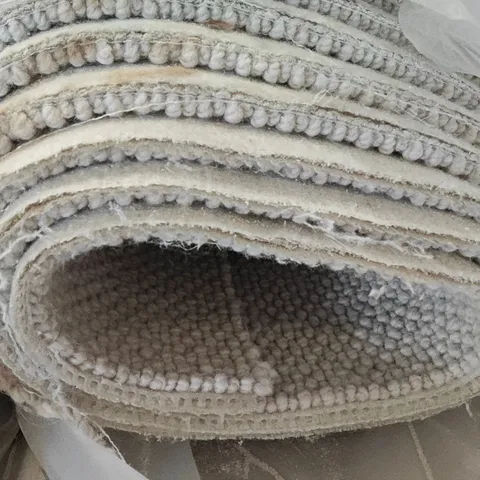 QUALITY BAGGED AND ROLLED NATURAL DWELLINGS CARPET IN WHISP - APPROXIMATELY LENGTH 8.6M WIDTH 5M