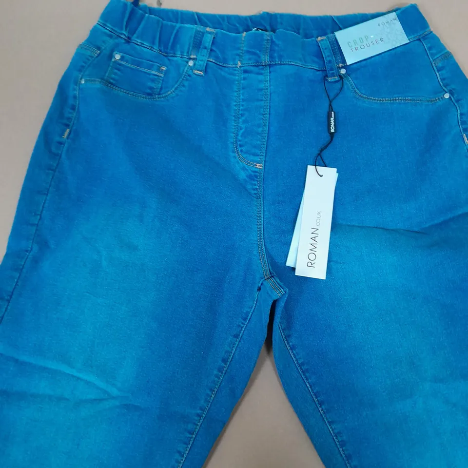 ROMAN DENIM CROP TROUSERS - UK SIZE 14