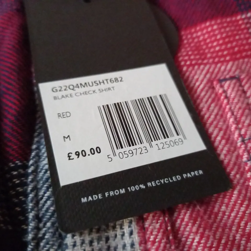 PRETTY GREEN BLACK CHECK SHIRT - M