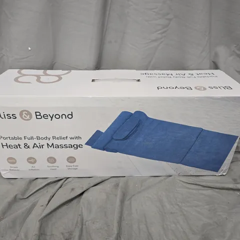 BLISS & BEYOND PORTABLE FULL-BODY RELIEF MASSAGE CUSHION – HEAT & AIR MASSAGE