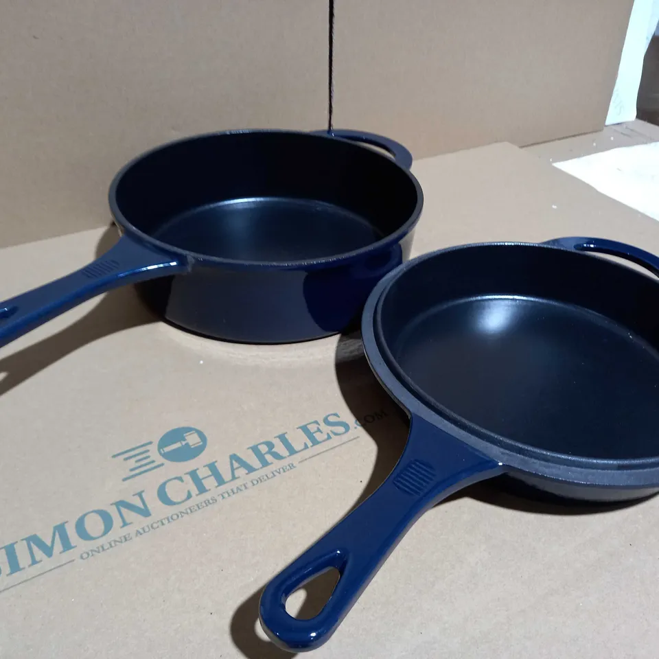 COOK'S ESSENTIALS CAST IRON DOUBLE DUTY CASSEROLE WITH SKILLET LID