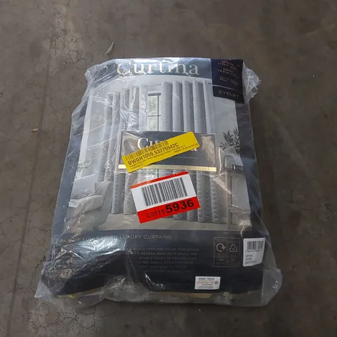 BAGGED KENDAL POLYESTER ROOM DARKENING CURTAIN PAIR - 117 x 183cm
