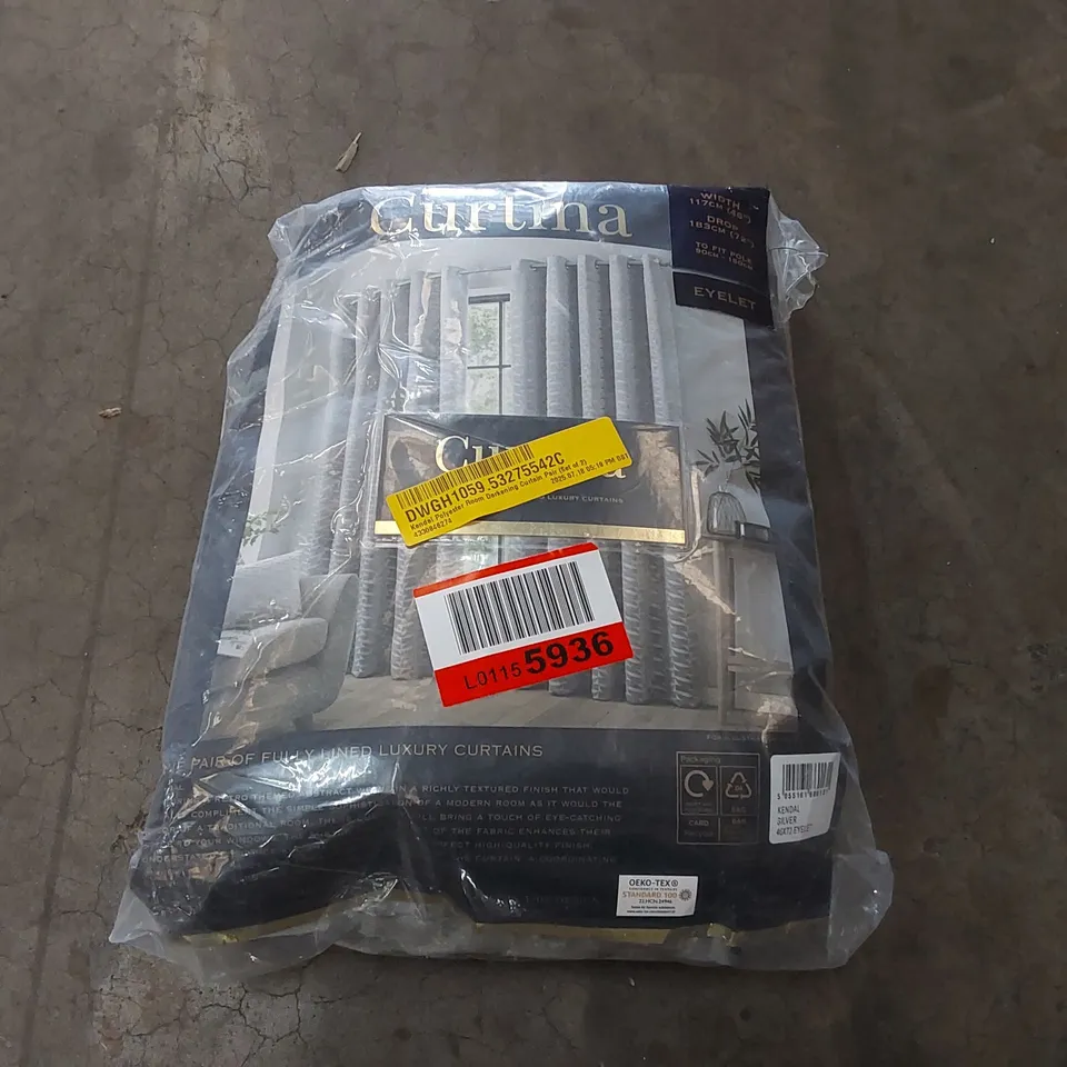 BAGGED KENDAL POLYESTER ROOM DARKENING CURTAIN PAIR - 117 x 183cm