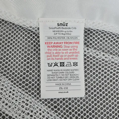 SNUZPOD5 BEDSIDE CRIB – NEWBORN TO 6 MONTHS