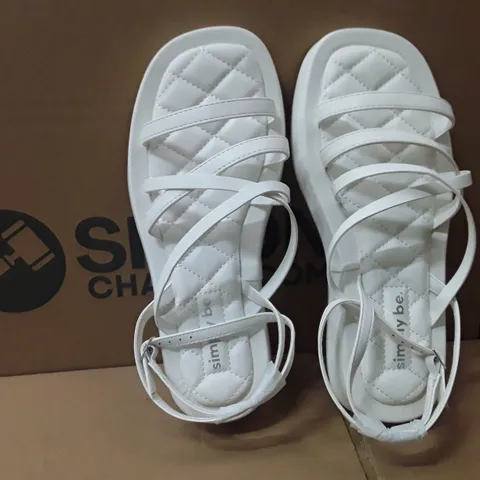 BOXED BRAND NEW SIMPLY BE PHOEBE WIDE SHOES SIZE 8 WHITE COLOUR APPROXIMATELY 6 PAIRS