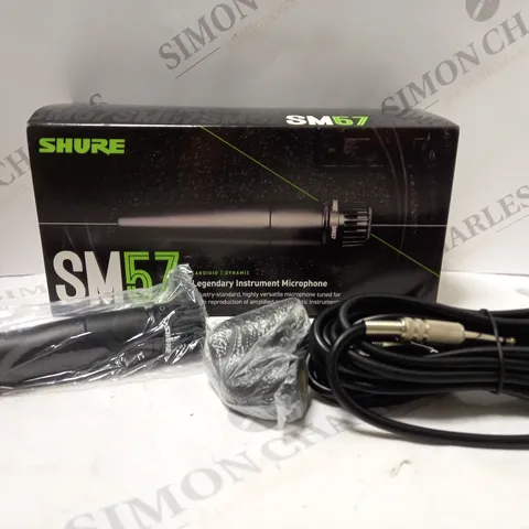BOXED SHURE SM57 INSTRUMENT MICROPHONE