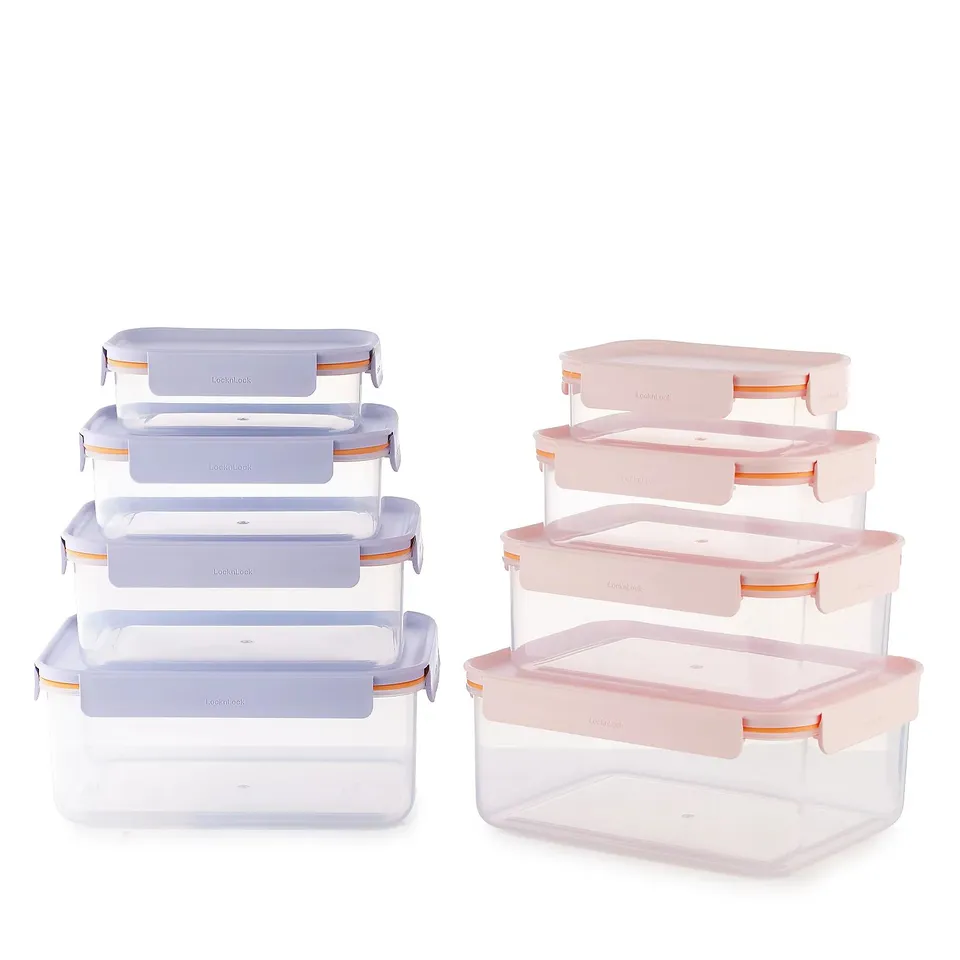 LOCK & LOCK SET OF 8 NESTABLE CONTAINERS SET