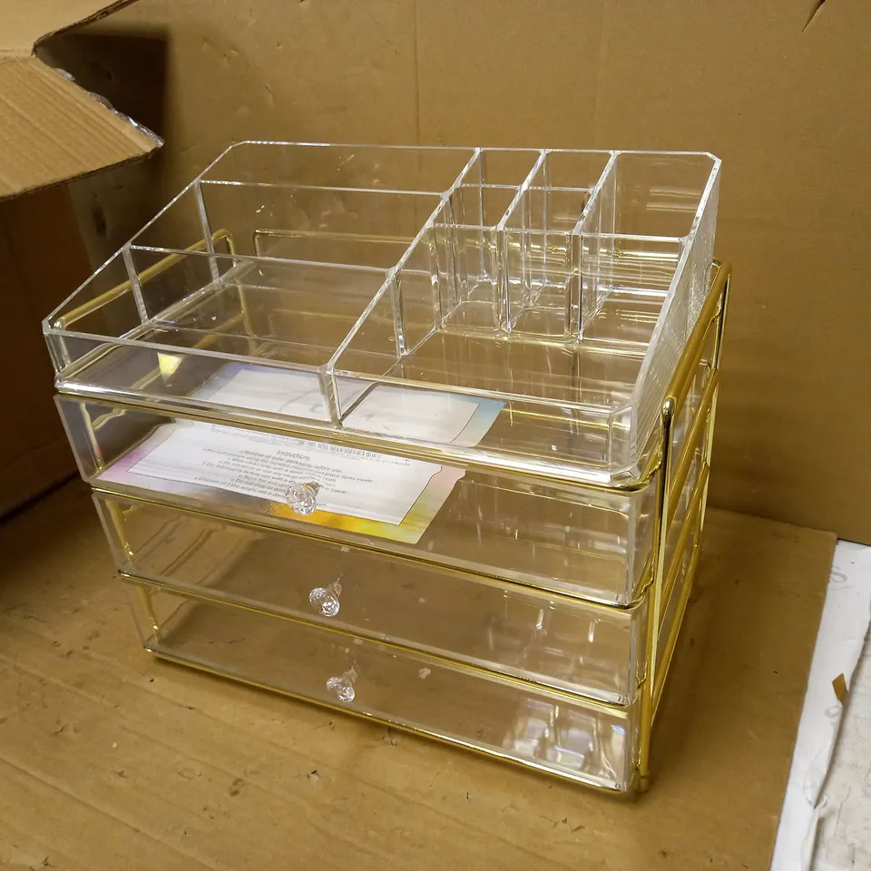 TILI ACRYLIC STORAGE SET - CLEAR/GOLD