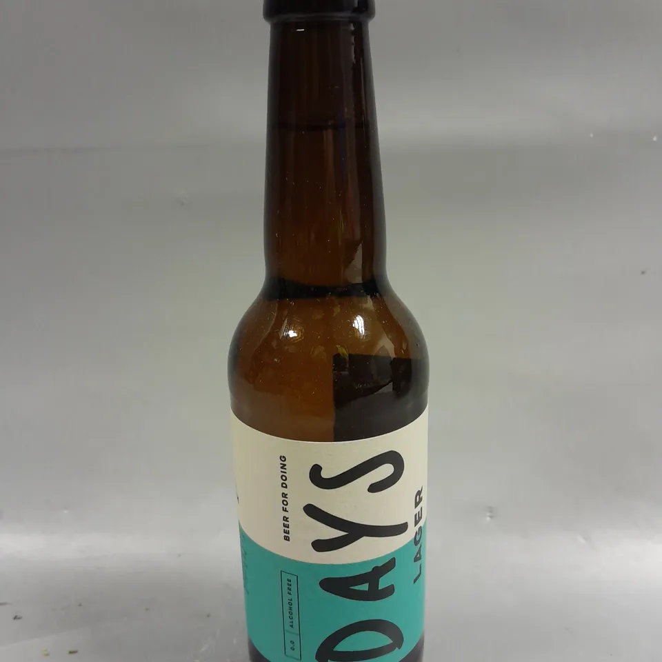 12 X BOTTLES OF DAYS ALCOHOL FREE LAGER - 12 X 330ML - COLLECTION ONLY 
