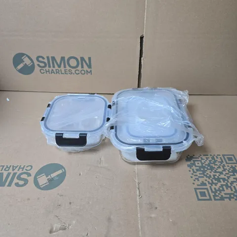 APPROXIMATELY 8 X ASSORTED FOOD/KITCHEN TRANSPARENT CONTAINERS WITH LIDS BOXED