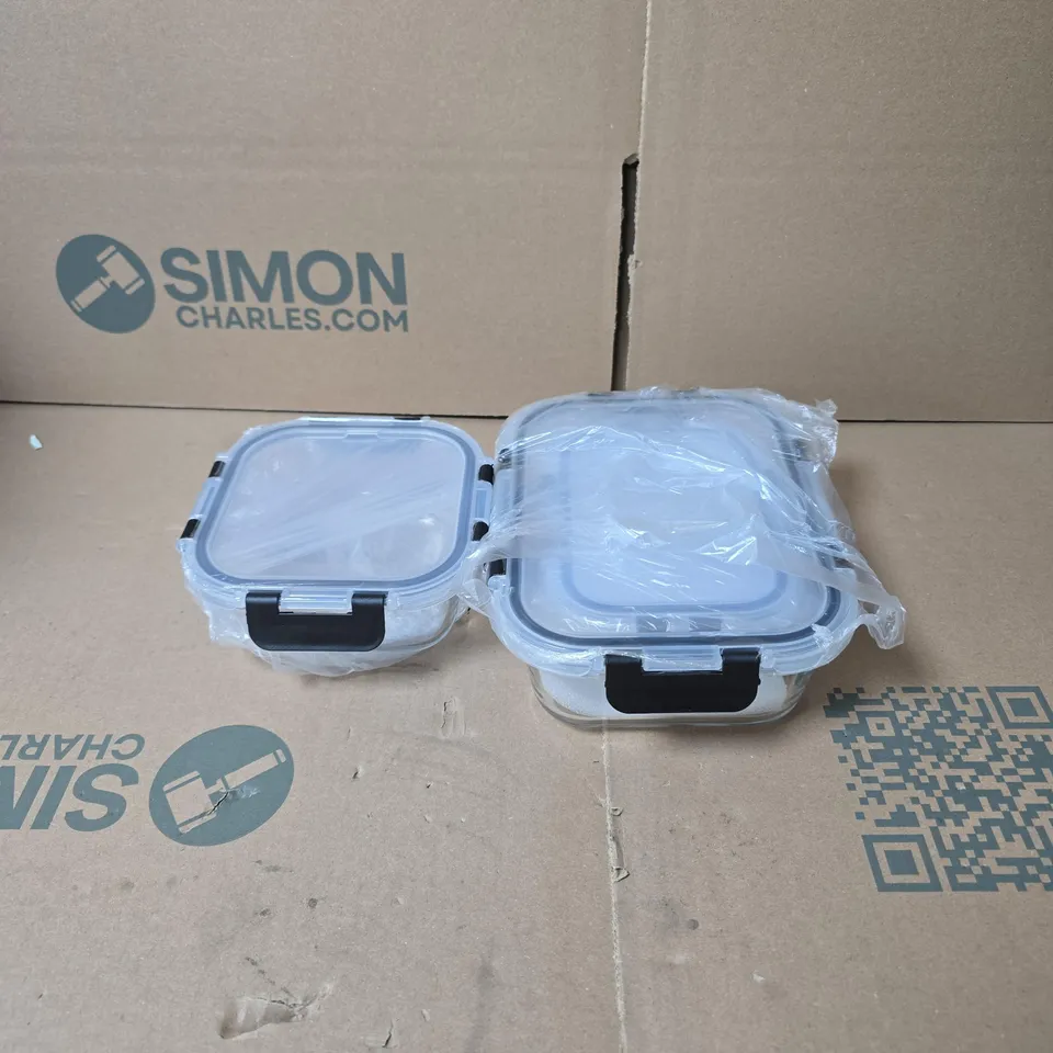 APPROXIMATELY 8 X ASSORTED FOOD/KITCHEN TRANSPARENT CONTAINERS WITH LIDS BOXED