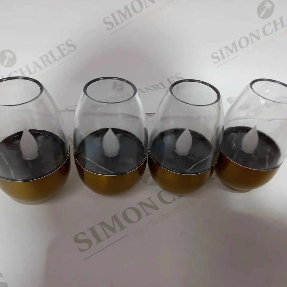 OUTLET GARDEN REFLECTIONS SET OF FOUR OUTDOOR LED TEA LIGHTS