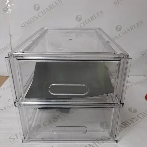 boxed set of 2 COOKS ESSENTIAL STACKABLE STORAGE BOXES