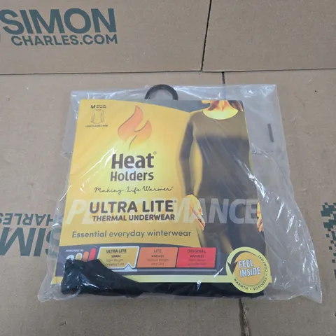 HEAT HOLDERS THERMAL BASELAYER WARM CREW LONG SLEEVE TOP - BLACK - M