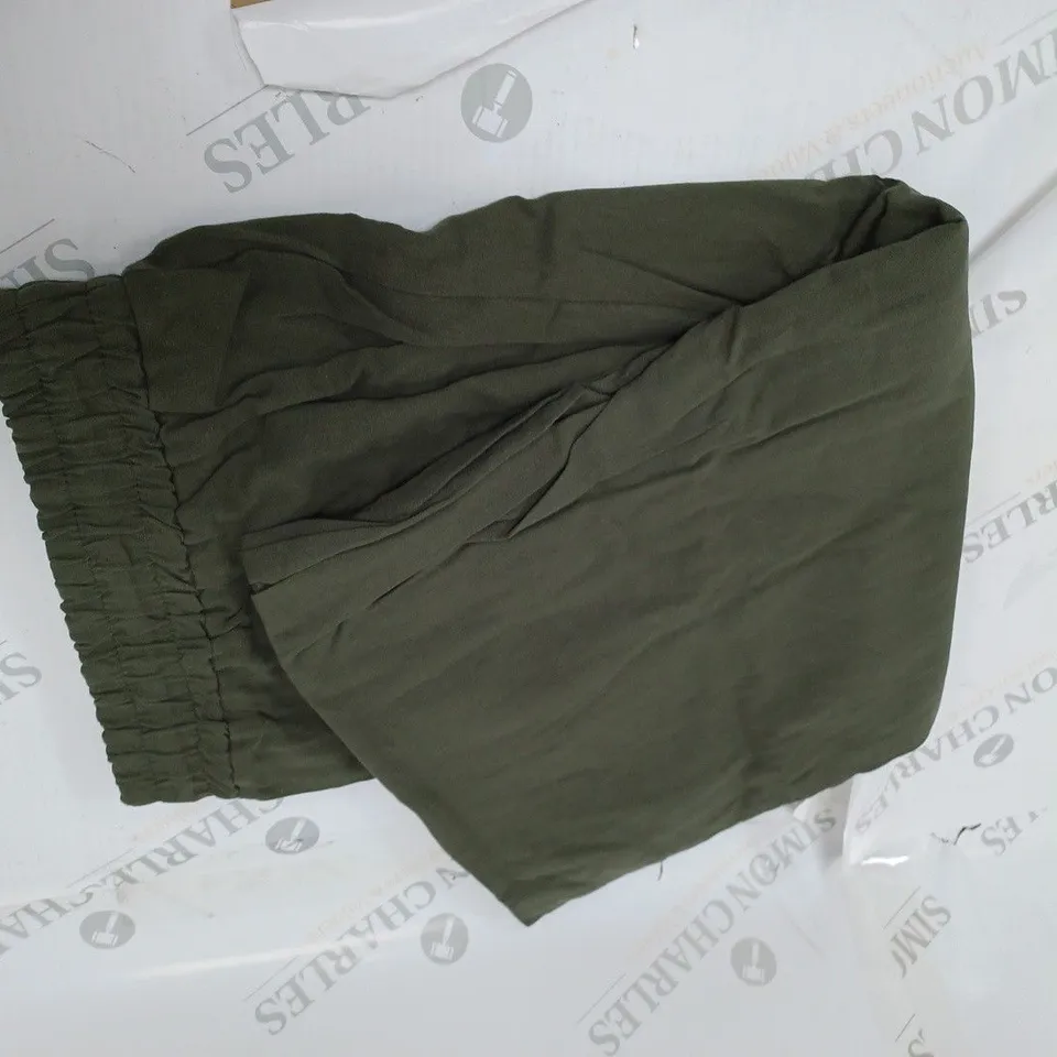 GREEN FLOWY PANTS WITH DRAW STRING
