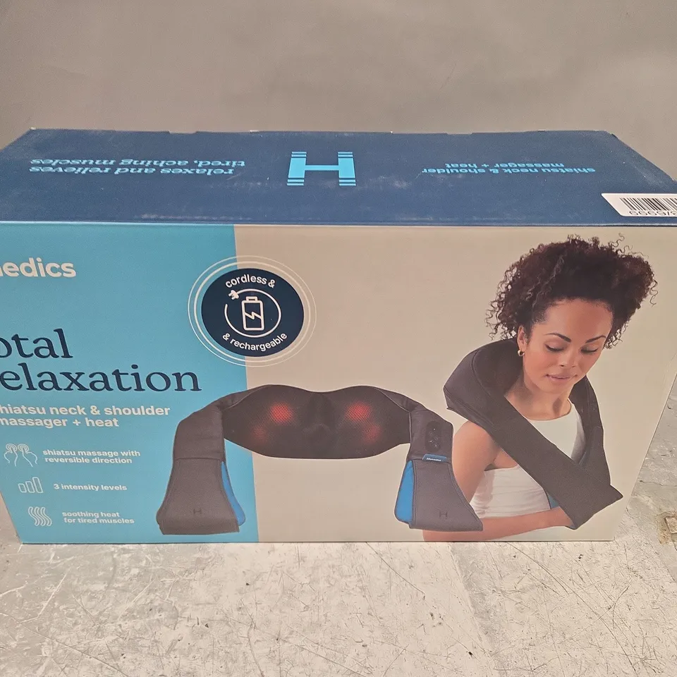 BOXED HOMEDICS TOTAL RELAXATION SHIATSU NECK & SHOULDER MASSAGER 