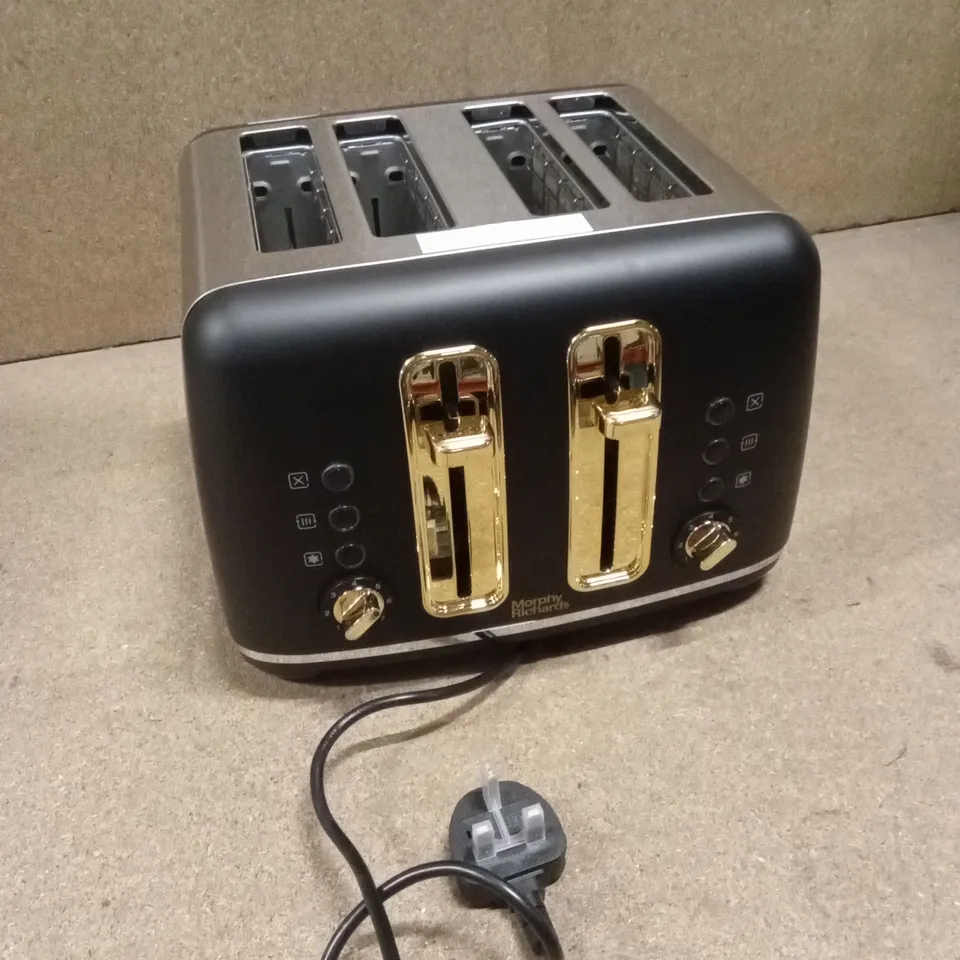 BOXED MORPHY RICHARDS 4-SLICE TOASTER - ACCENTS BLACK