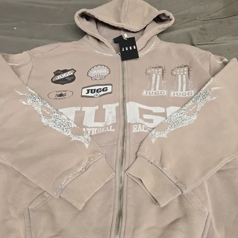JUGG GRAPHIC ZIP HOODIE - SIZE SMALL