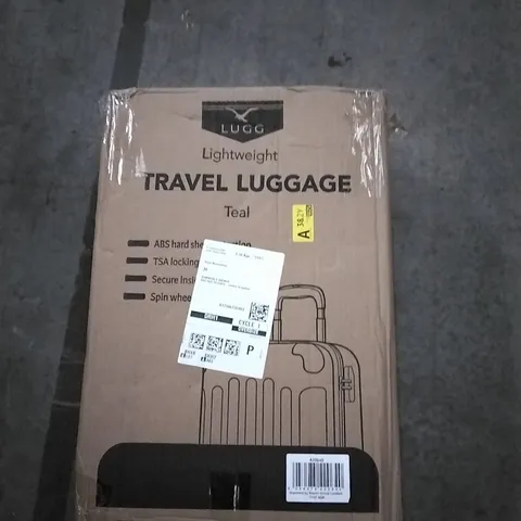 BOXED LUGG LIGHTWEIGHT TRAVEL LUGGAGE CASE - TEAL 