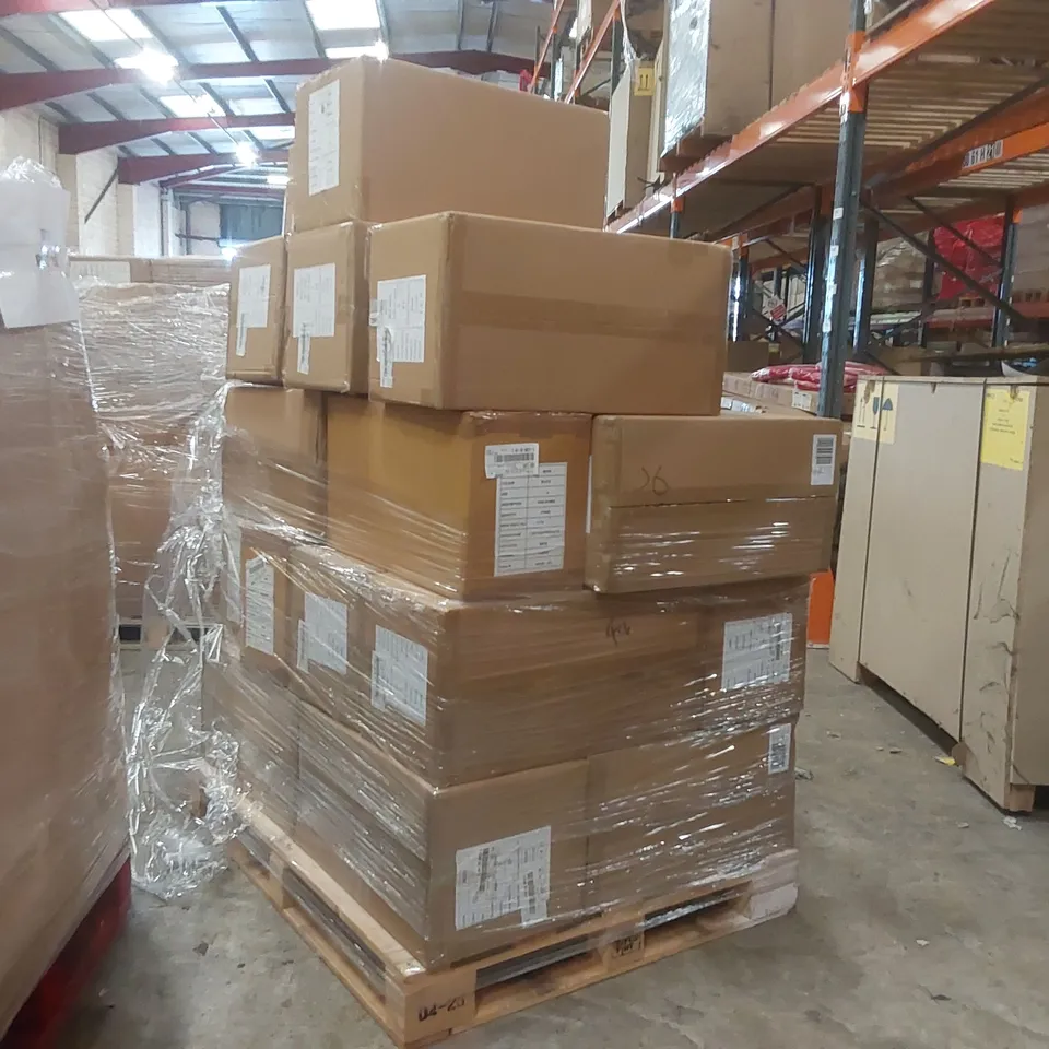 PALLET CONTAINING APPROXIMATELY 190x BRAND NEW ASSORTED DESIGNER CLOTHING ITEMS AND SHOES INCLUDING: SIMPLY BE SANDALS, JD WILLIAMS SHOES, JOANNA HOPE JERSEY DRESSES ECT