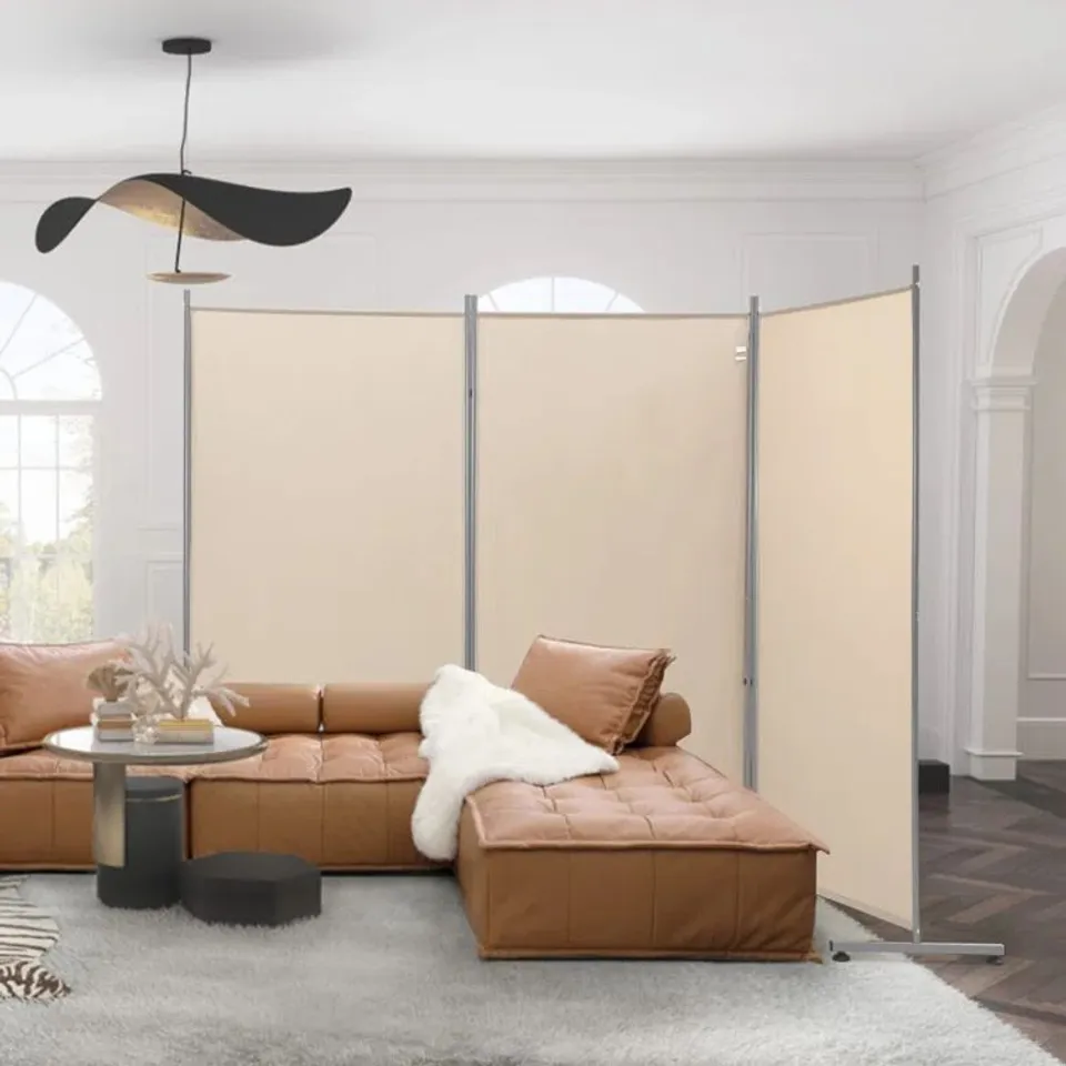 BOXED HAVISH 300CM W × 180CM H 6-PANEL FOLDING ROOM DIVIDER 