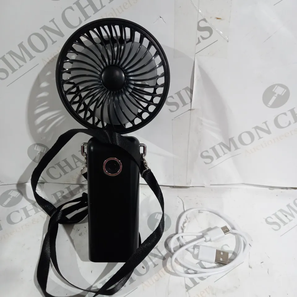 BOXED PORTABLE USB FAN IN BLACK 