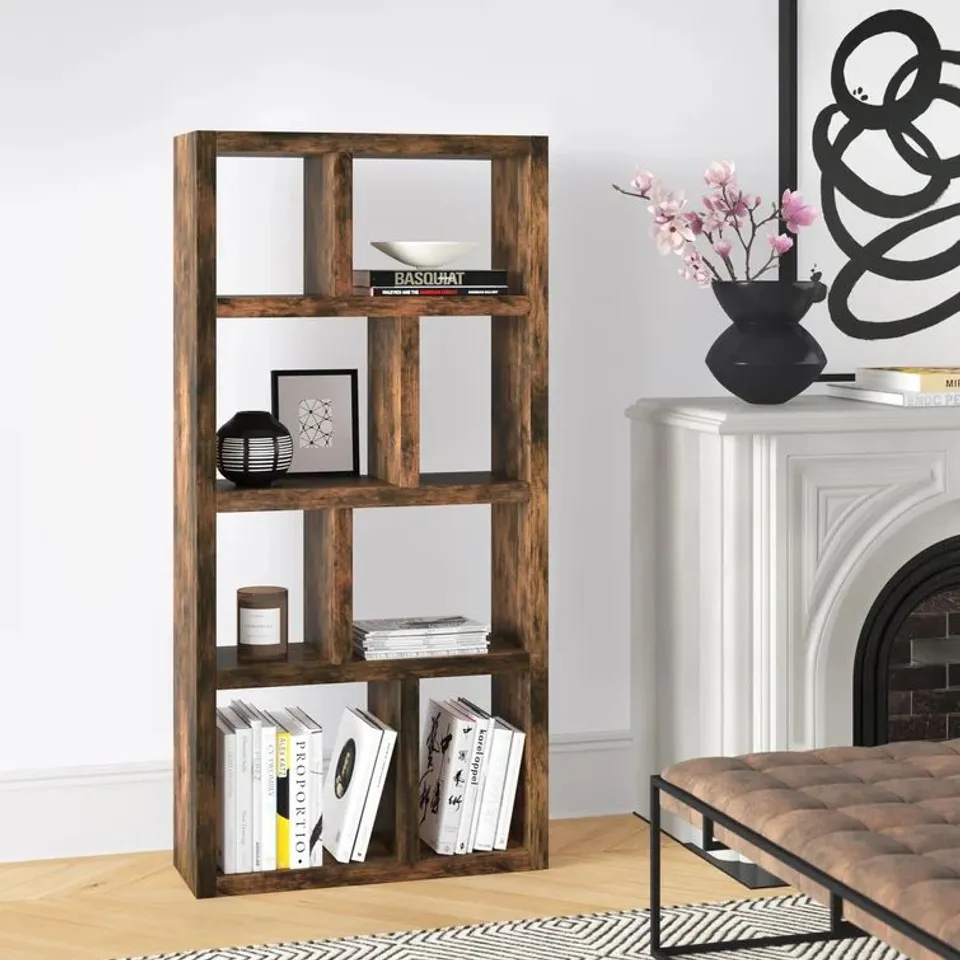 BOXED PISANI TALL LIBARY BOOKCASE MANGO