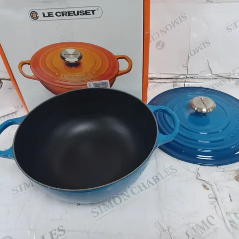 LE CREUSET CAST IRON 4.1L CASSEROLE DISH - VOLCANO 