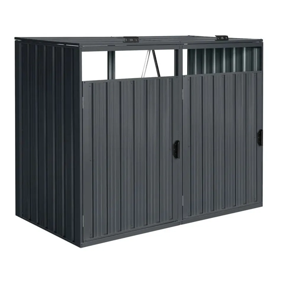 BOXED BRENIAH METAL DOUBLE BIN STORE (2 BOXES)