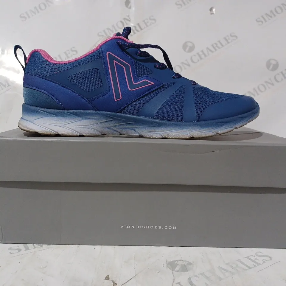 BOXED VIONIC 333 MILES TRAINERS IN INDIGO SIZE 8