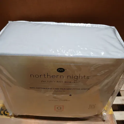 FOUR PACKS OF NORTHERN NIGHTS 100% COTTON FITTED SHEETS SET OF TWO
