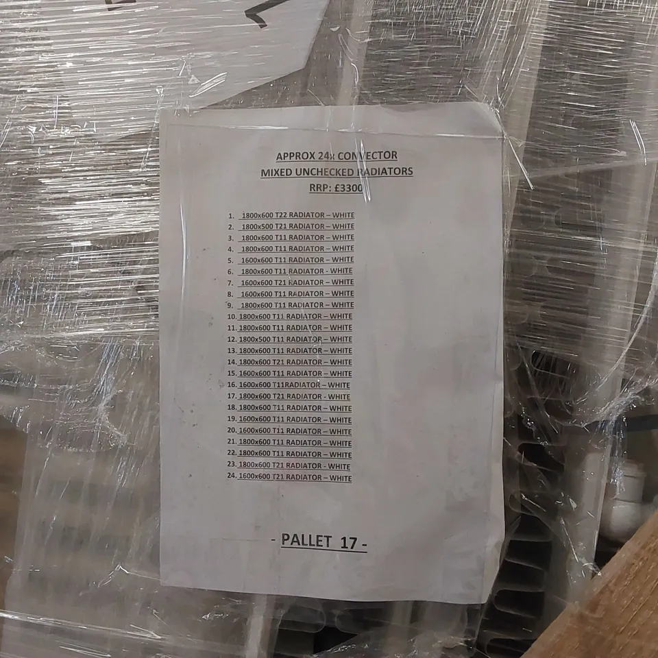 PALLET CONTAINING APPROXIMATELY 24x CONVECTOR RADIATORS