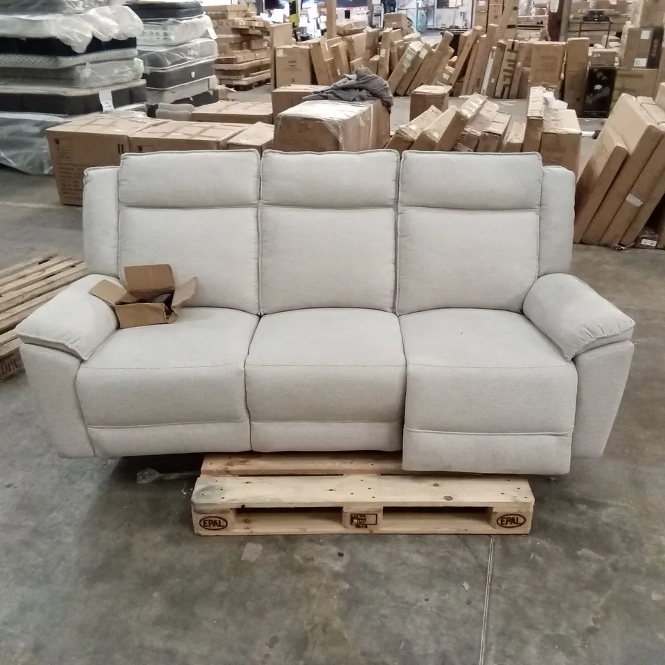 SKYE 3 SEATER LINEN ELECTRIC RECLINER SOFA