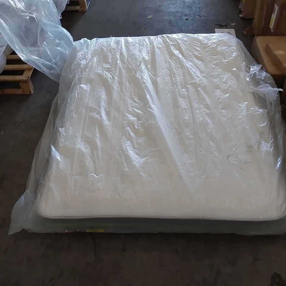 QUALITY BAGGED 4'6" DOUBLE HYBRID MEMORY FOAM OPEN COIL MATTRESS 
