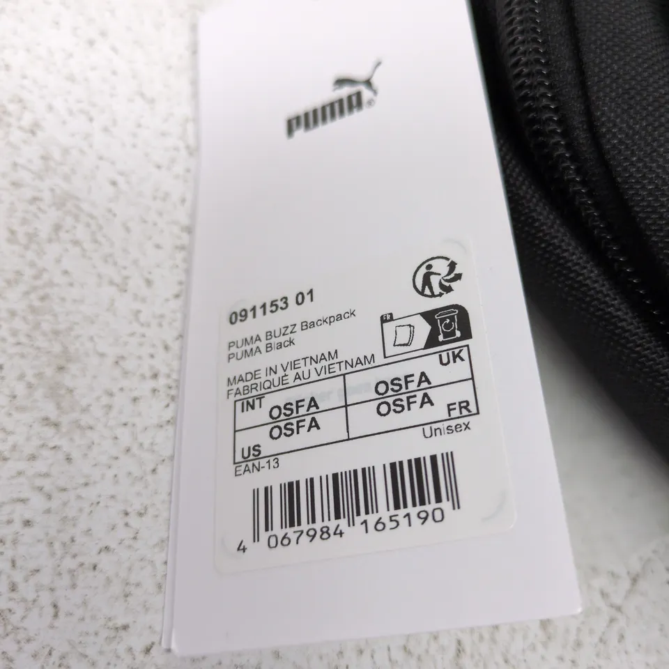 PUMA BUZZ BACKPACK – BLACK, UNISEX, OSFA
