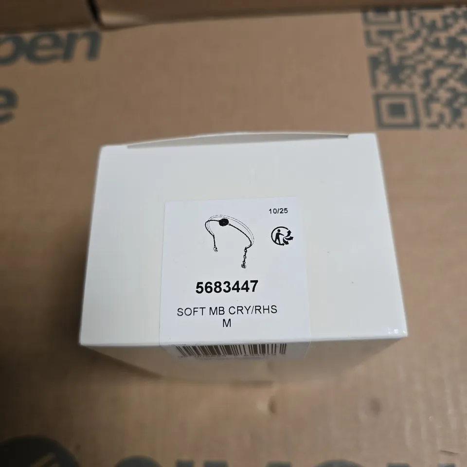 SWAROVSKI SILVER-TONE BRACELET WITH PAVÉ CHARM